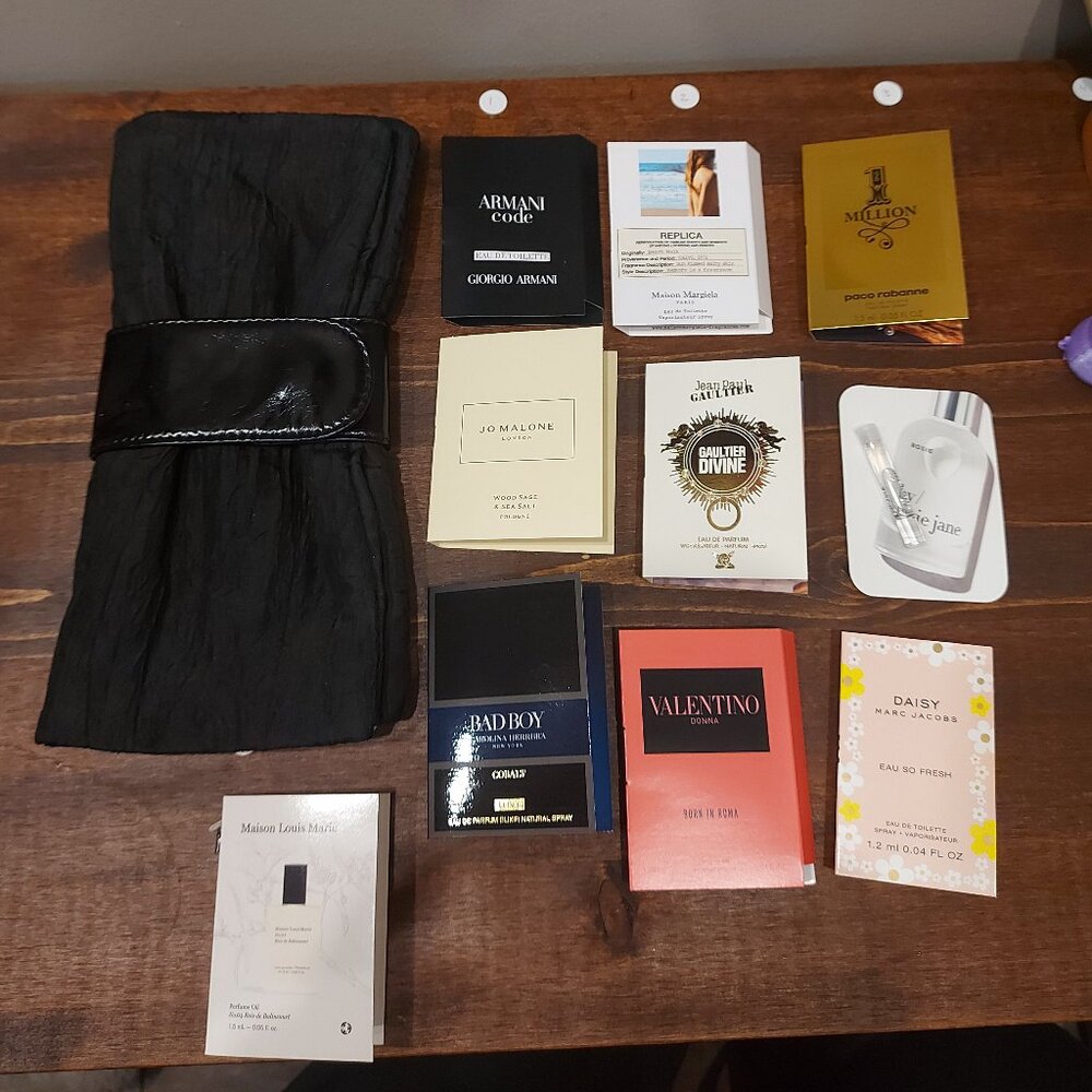 Black Single Button Evening Clutch + Scent Samples!